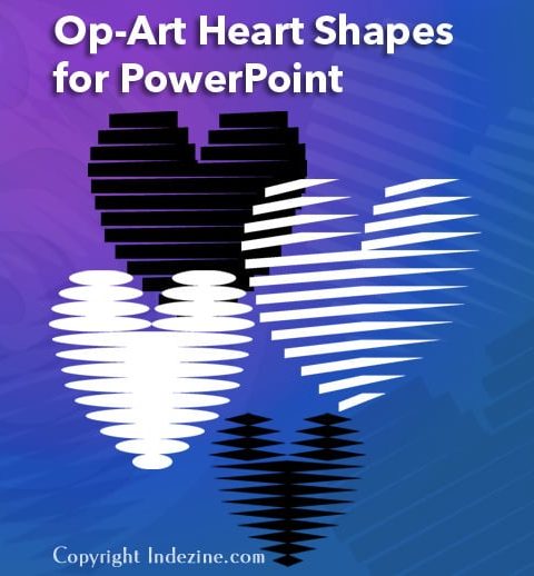 Shapes: Op Art Hearts for PowerPoint